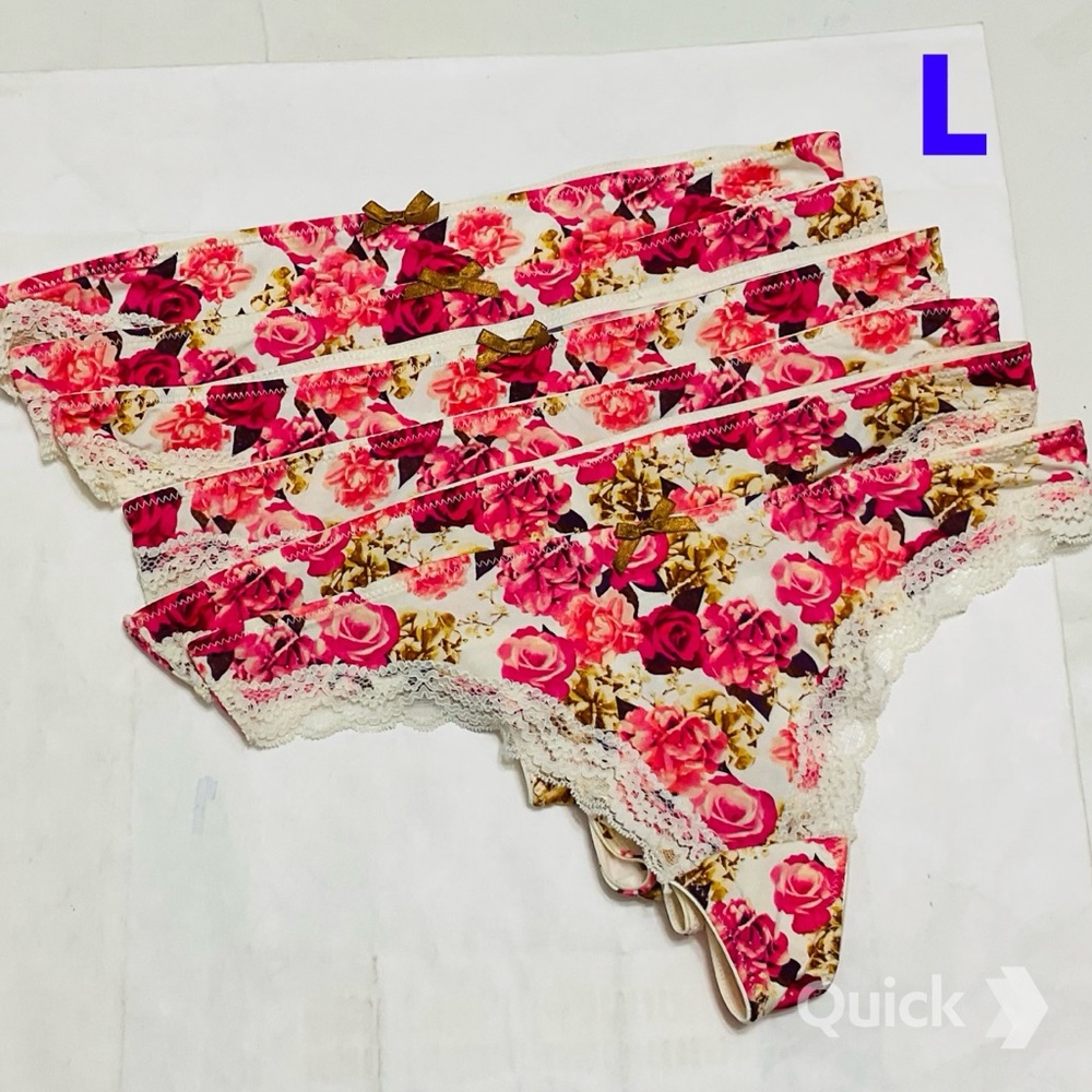 L - New 6 pieces Next Floral Thongs # 9